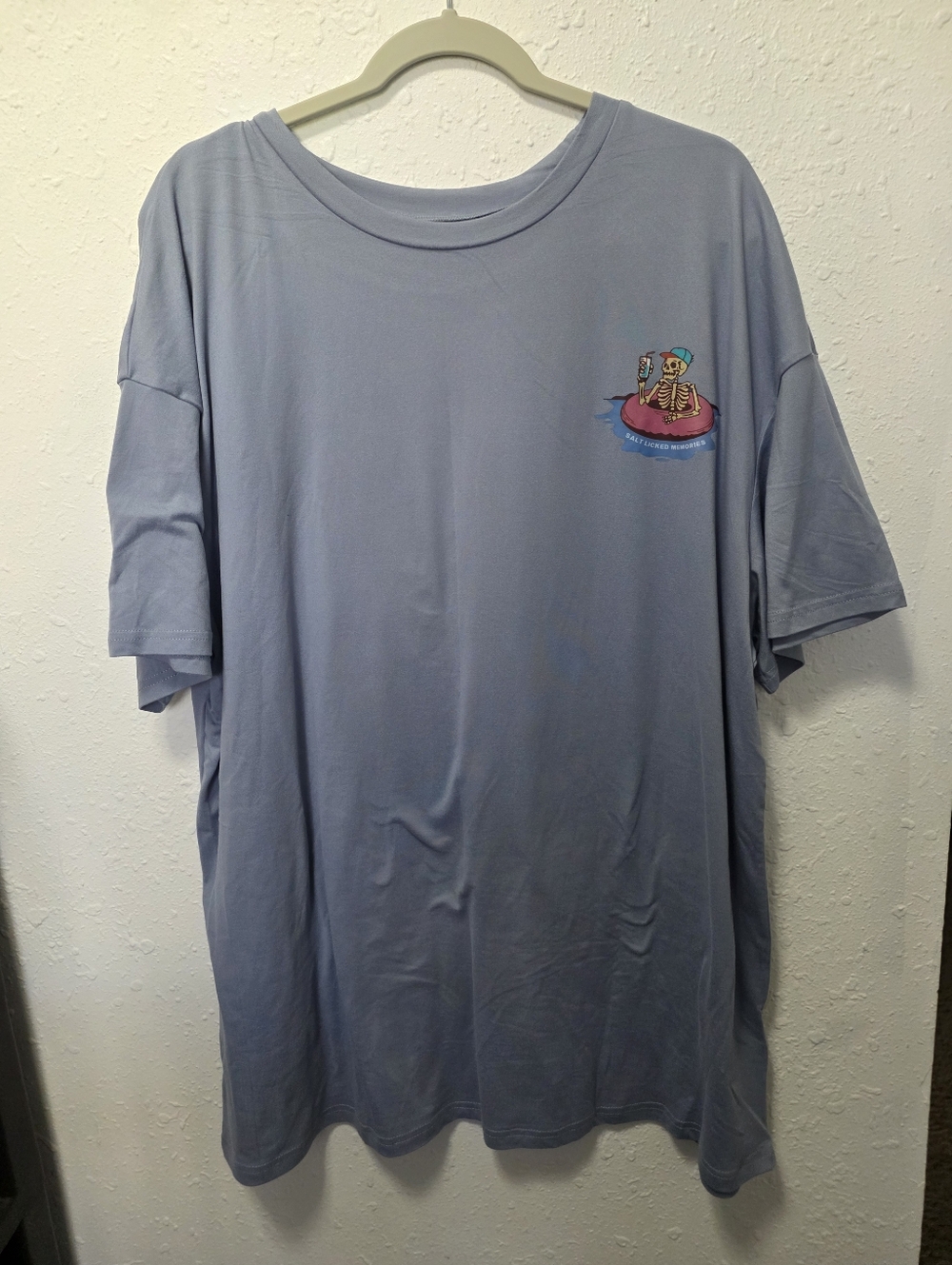 SHEIN Light Blue Short Sleeve Graphic Tee